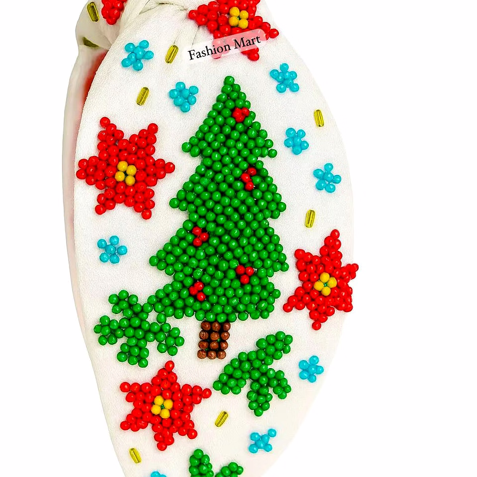 custom beaded christmas headbands for boutique collections