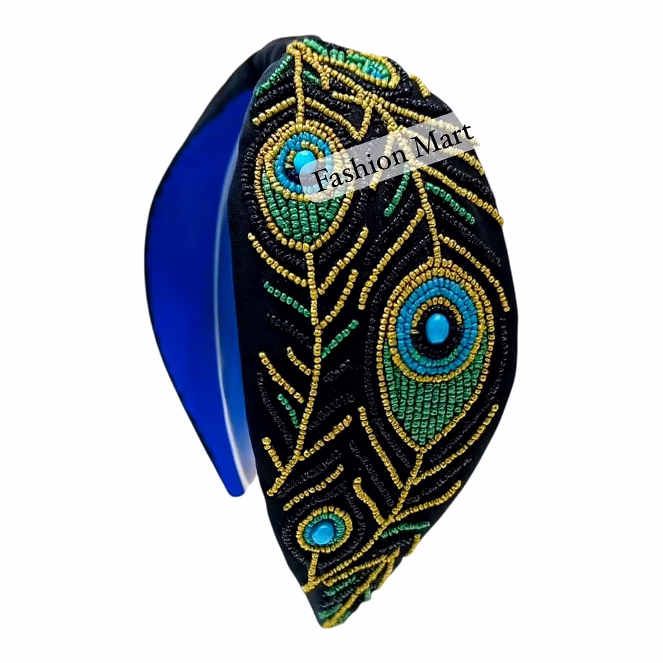gold swirl beaded headbands for fashion accessory collections