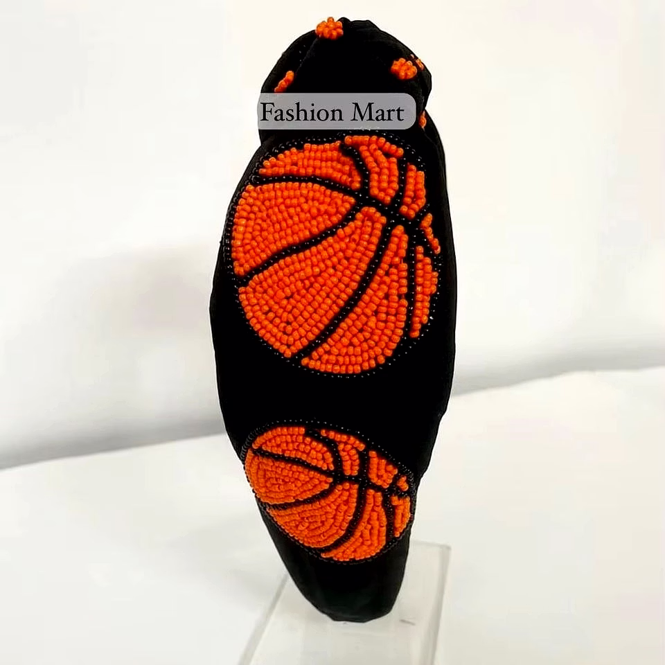 hand-beaded basketball headbands for sports merchandisers