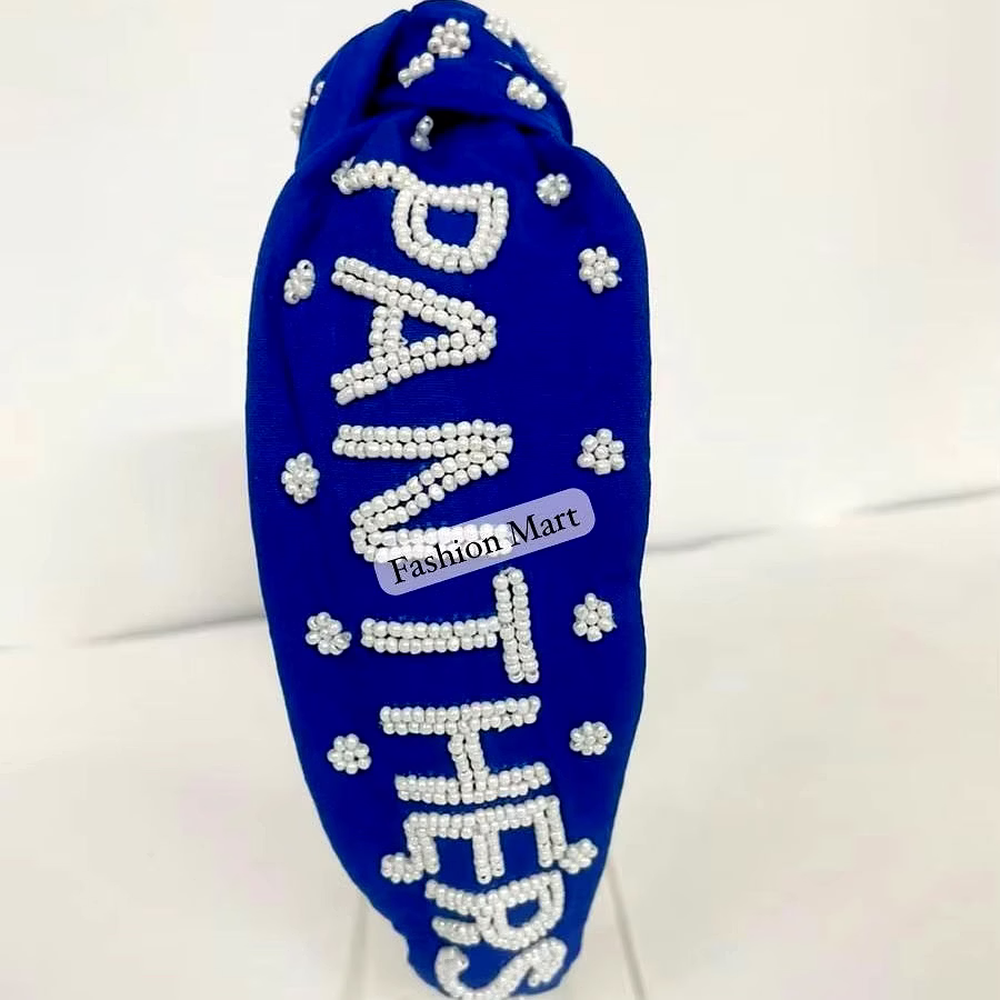 panthers beaded headbands supplier