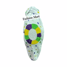 mardi gras beaded headbands for boutique collections