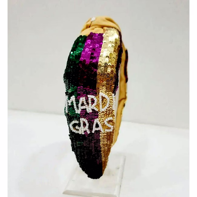 sequin mardi gras headbands for retail buyers