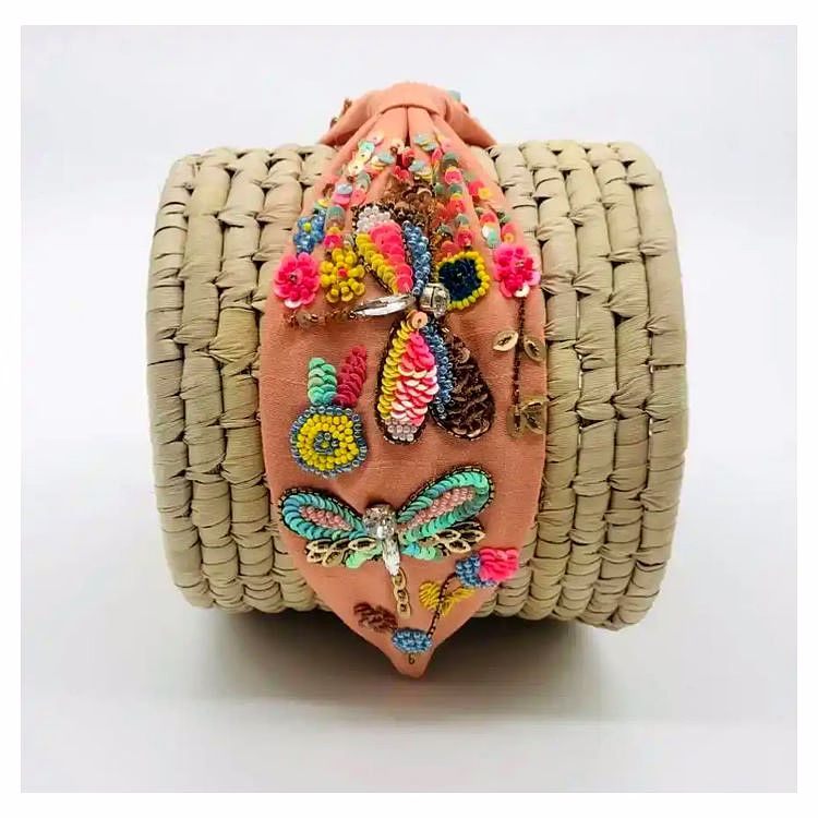butterfly embroidered headbands for kids boutique retail