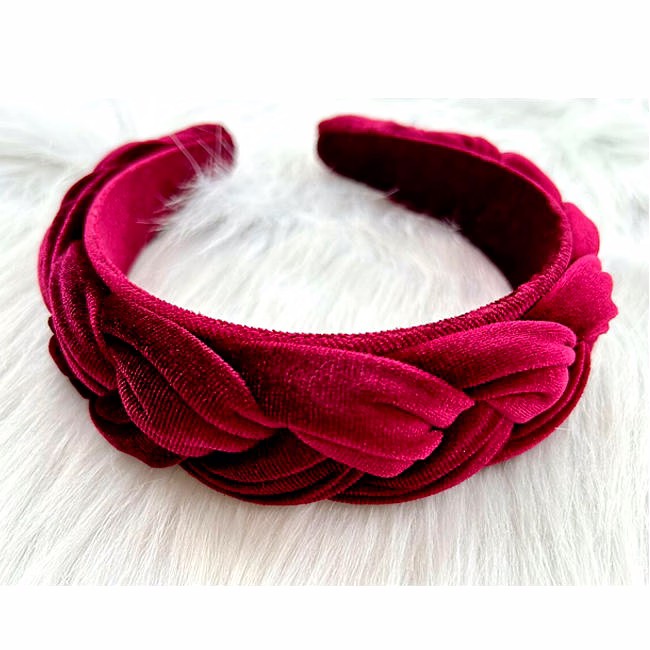 wine-red velvet hairbands for vintage collections