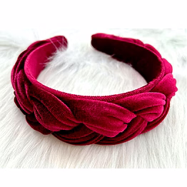 wine-red velvet hairbands for vintage collections