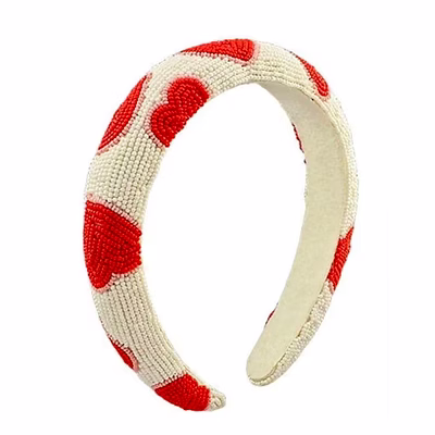 red heart-bead headbands supplier