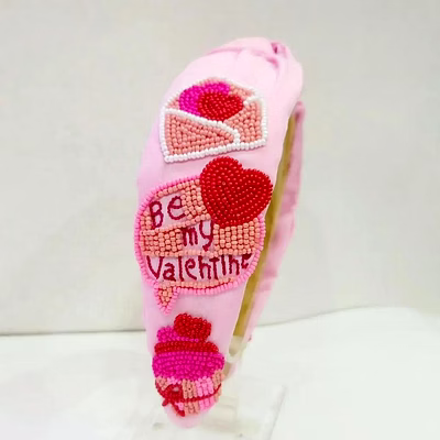 hand-beaded pearl headbands for valentine seasonal displays