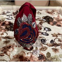 seed-bead velvet turban headbands for fashion accessories