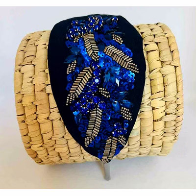 shaped hand-beaded headbands for boutique collections