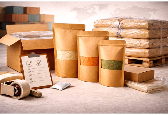 Export-grade packaging and quality-focused Indian dehydrated powders prepared for international ship