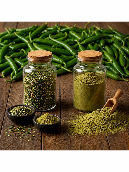 Green Chilli Powder &amp; Flakes Bulk Supplier  | Dehydrated Spice Ingredient for Food Manufacturers-12880558