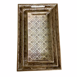 mumtaz pattern tray set of 3