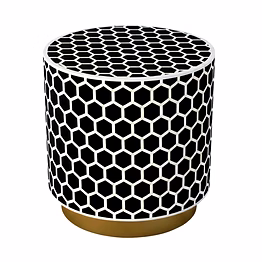 honey comb pattern round stool