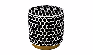 Honey comb pattern round stool