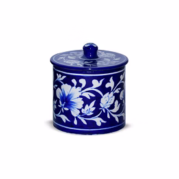 jaipur blue pottery handcrafted decorative storage box