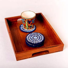 handwoven coasters – set of 6 (multicolor)
