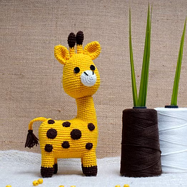 handcrafted crochet giraffe stuff toy