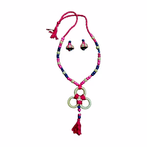 Handcrafted Banana Fibre Beaded Jewelry Set