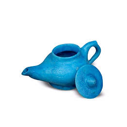delhi blue pottery art kettle with lid
