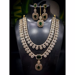 double layer gol ad necklace