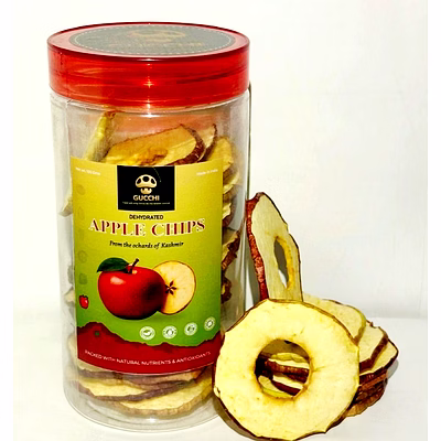 gucchi-dehydrated apple chips from the farms of kashmir