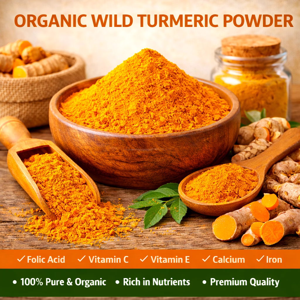 organic wild turmeric powder