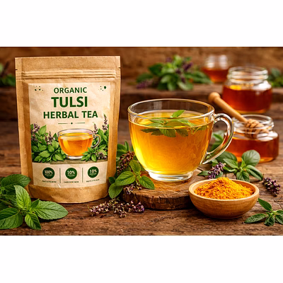 premium quality export grade organic tulsi herbal tea ayurvedic flavoured tea