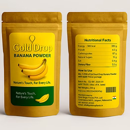 dehydrated banana powder and agro process products