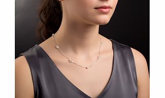 Minimal Pearl & Crystal Station Sterling Silver Chain
