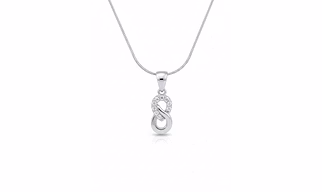 925 Sterling Silver Infinity Pendant with Chain
