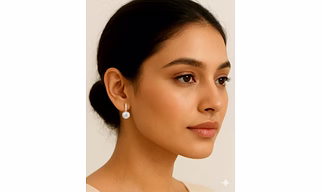 Silvara 925 Sterling Silver Rose Gold Hanging Earrings with Zircon Accents