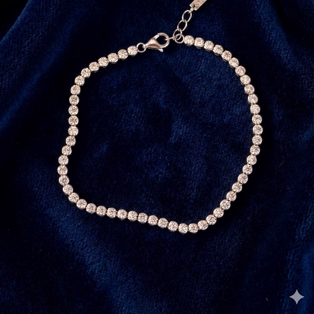 Silvara Diamond- BR2 925 Sterling Silver Tennis Bracelet image 1