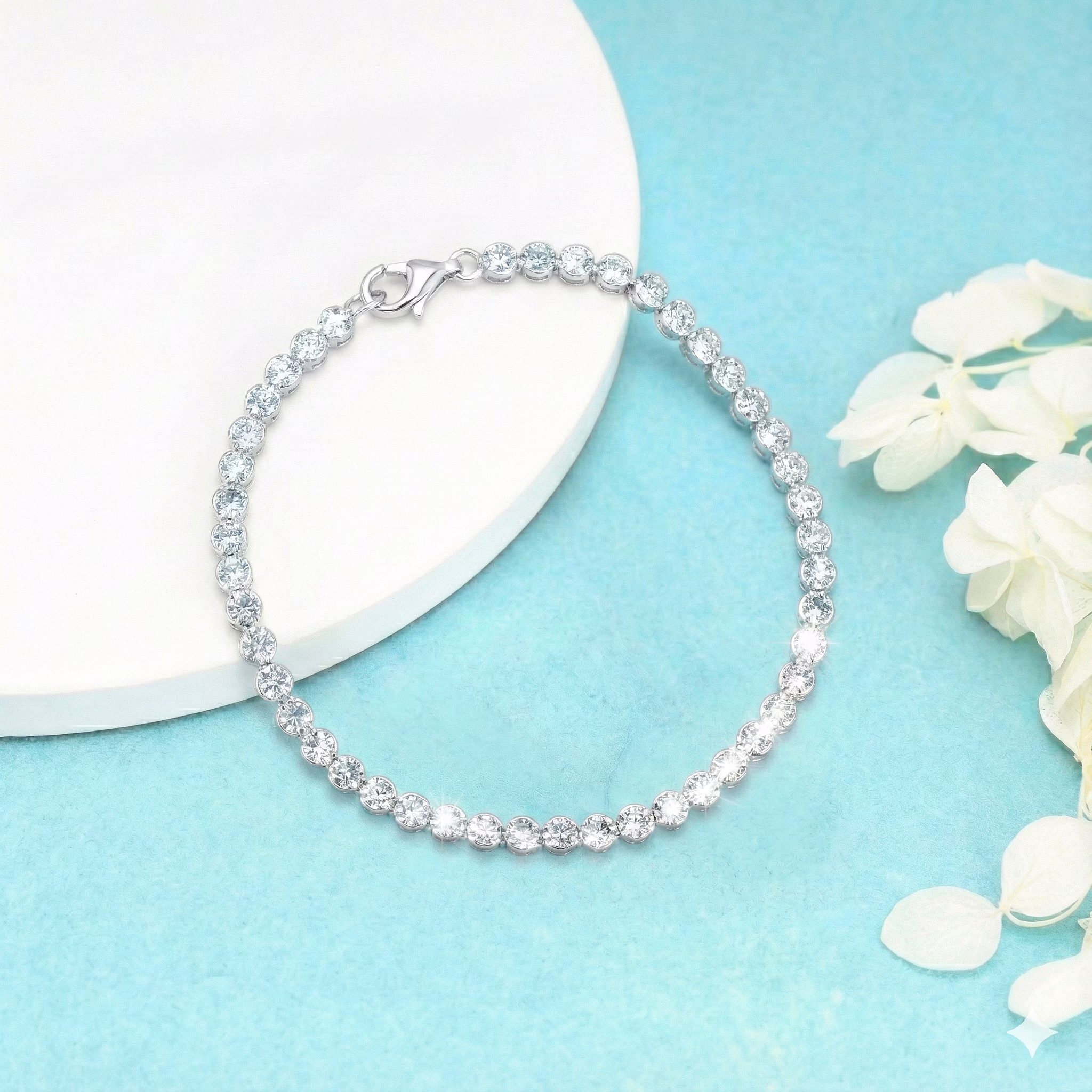 Silvara Diamond- BR2 925 Sterling Silver Tennis Bracelet image 5