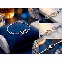 silvara nazar infinity symbol with evil eye accents