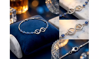 Silvara Nazar Infinity Symbol With Evil Eye Accents