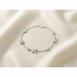 silvara tiny bf -floral / butterfly-inspired charm bracelet