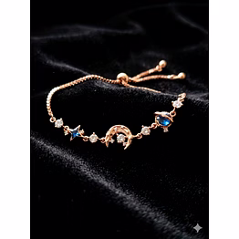 silvara fancy- br7 rose gold plated 925 sterling silver celestial charm bracelet