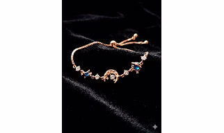 Silvara Fancy- BR7 Rose Gold Plated 925 Sterling Silver Celestial Charm Bracelet