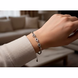 silvara heart d2 sterling silver bracelet