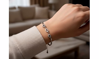 Silvara Heart D2 Sterling Silver Bracelet