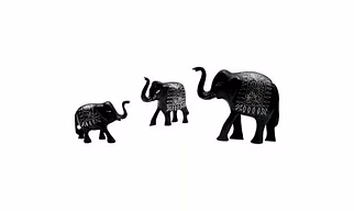 Elephant (Gaj) 600-Year-Old Bidri Silver Art Gifting Handicrafts