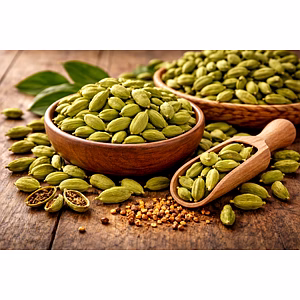 Indian Green Cardamom (Whole) - Premium Grades from Southern India - Bold Aroma & High Oil Content