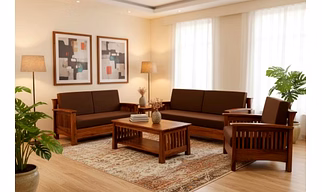 Contemporary Sheesham Wood Sofa set