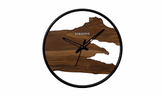 Signific Wooden Wall Clock 14 x 14 Inches (35.5 cm) – Premium MDF Wood with Natural Brown Wood Grain
