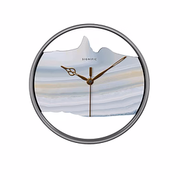 signific wooden wall clock 14 x 14 inches (35.5 cm) | premium mdf wood with marble wave print 9032| silent sweep modern designer wall clock for home, living room & office