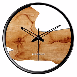 signific wooden wall clock 14 x 14 inches (35.5 cm) | premium mdf wood with natural wood print 9041 | silent sweep modern designer wall clock for living room & office