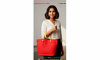 Jute Hand Bag (Laminated / Cotton Handle)