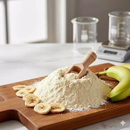 unripe banana powder (with peel and without peel)