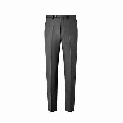 men’s grey slim-fit formal trousers – classic business & office wear