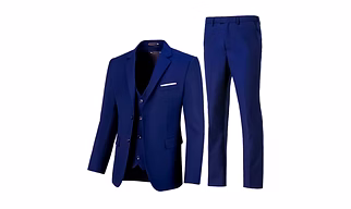 Men’s Premium Navy Blue 3-Piece Suit – Blazer, Waistcoat & Trousers